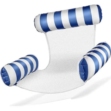 Materasso pneumatico per piscina – Poltrona galleggiante con schienale e braccioli, sedile acquatico gonfiabile, lettino galleggiante per piscine interne ed esterne