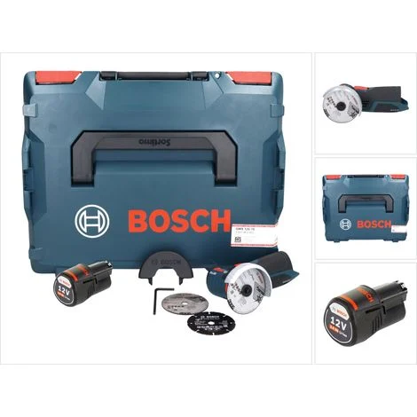 Smerigliatrice angolare a batteria Bosch GWS 12V-76 Professional 12 V 76 mm Brushless + 1x batteria 3,0 Ah + L-Boxx - senza caricabatterie