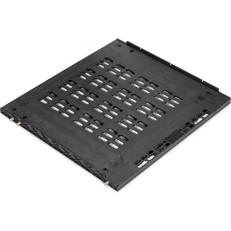 Emuca Base di ventilazione per frigoriferi integrati Frigo, per pannelli di spessore 16 mm, Tecnoplastica, Nera