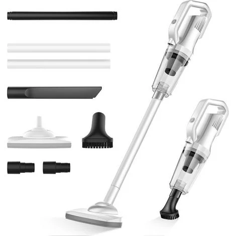 Aspirapolvere senza filo senza sacco da 12000Pa con luce anteriore a LED, batteria da 6000mAh, autonomia di 30 minuti, ricarica da 4 a 5 ore, aspirapolvere portatile per pavimenti duri, tappeti, anima