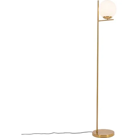 QAZQA Lampada da terra flore - Design - Acciaio,Vetro - Oro/Ottone - Sfera/Oblungo Max. 1 x Watt