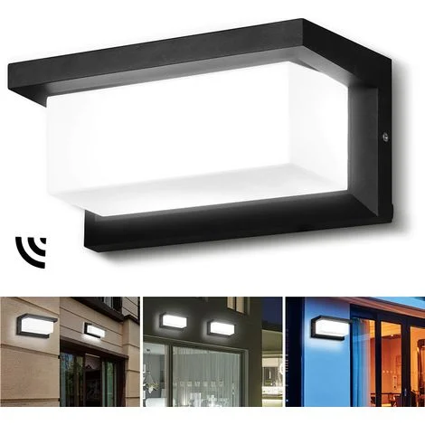 Randaco Lampada da parete a LED 18W Lampada da esterno IP65 Sensore da interno Lampada da parete per interni Bianco freddo