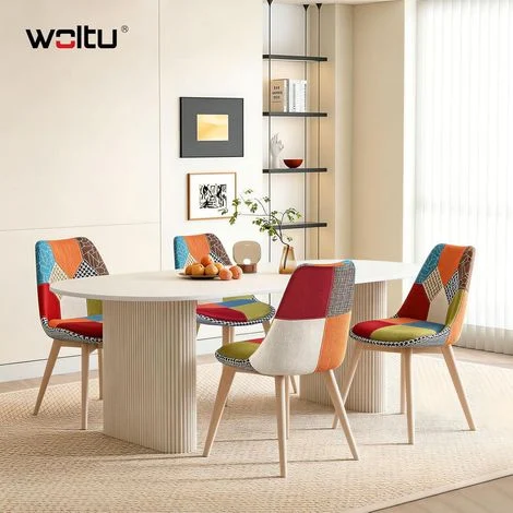 WOLTU Set di 4 Sedie - Sedia Scandinava - Gambe In legno Multicolor