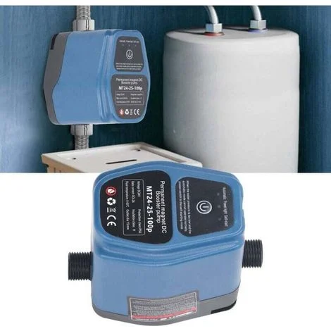 Pompa di aumento pressione dell'acqua da 100 W, 24 V, 25 L, IP56, pompa automatica di aumento pressione per doccia con rilevamento intelligente, spina UE 100-240 V.