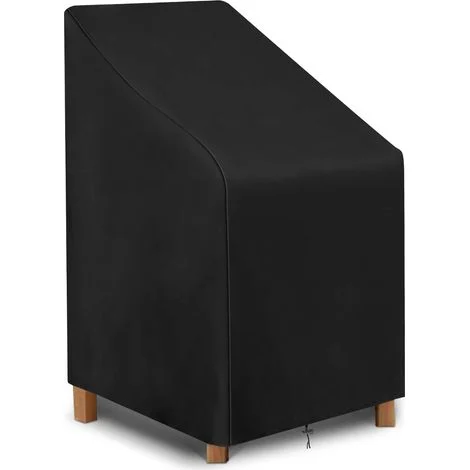 Copertura per sedia da giardino, copertura protettiva per sedie impilabili, copertura per sedia da esterno in tessuto Oxford impermeabile (64 x 64 x 120 cm)