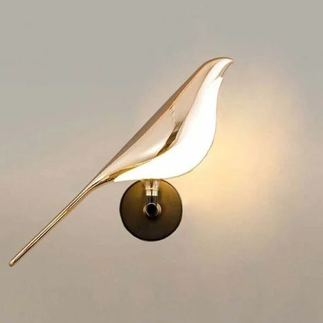 [NON UTILIZZATO] Lampada da parete per interni 4500K, lampada moderna a forma di uccello, lampada da scrivania/comodino, lampada da parete a forma di uccello semplice e creativa