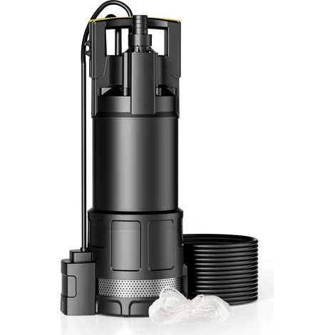 Wiltec Pompa sommersa, 1200W 6000 l/h, profondità max 7 m, Elettropompa a immersione per pozzi e cisterne