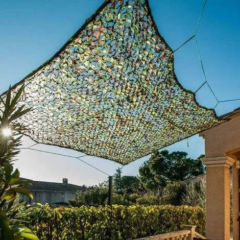 Vela ombreggiante in rete mimetica 2 x 3 metri (6 m²)