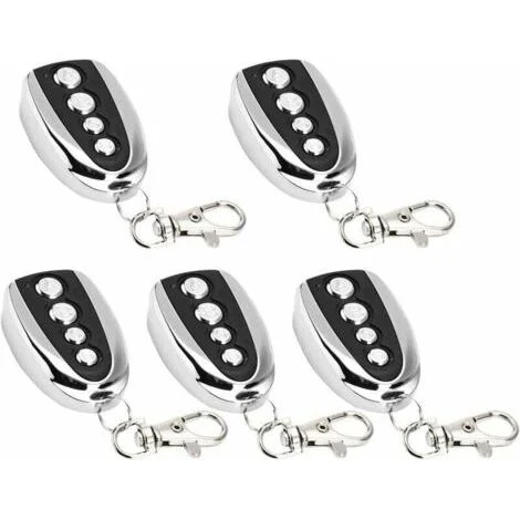 Lotto di 5/10 telecomandi per apriporta da garage elettrici, 433 MHz per clonazione di cancelli, porte da garage, clonazione elettrica universale (5 pezzi)