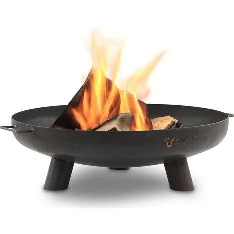 BBQ-Toro, ciotola per fuoco Ø 70 cm, nero, focolare da esterno a tre gambe per giardino e terrazzo