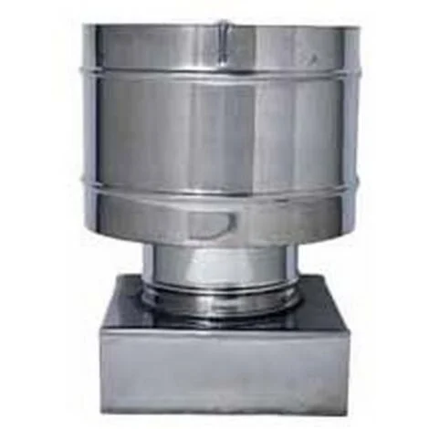 FUMAIOLO FISSO ANTIVENTO INOX Quadrato cm. 42x42