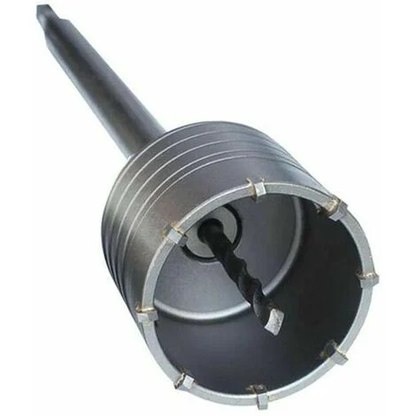 Fresa Muro Carotatrice Tazza 100 Mm Asta Attacco Sds Plus 60 Cm Prolunga