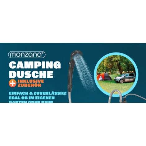 Doccia da campeggio antracite 12V con pompa ad immersione