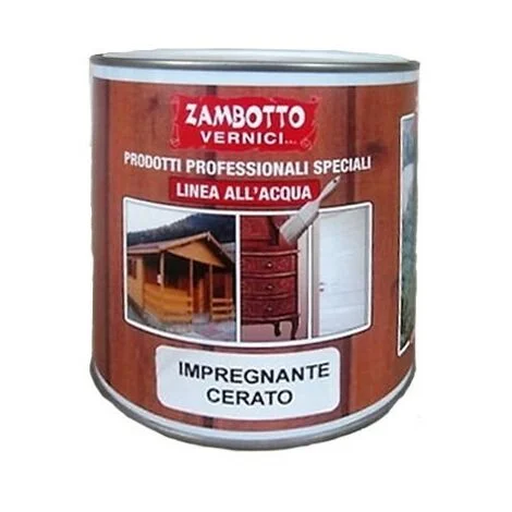 Impregnante all'acqua per legno 0,75 lt cerato tortora pastello