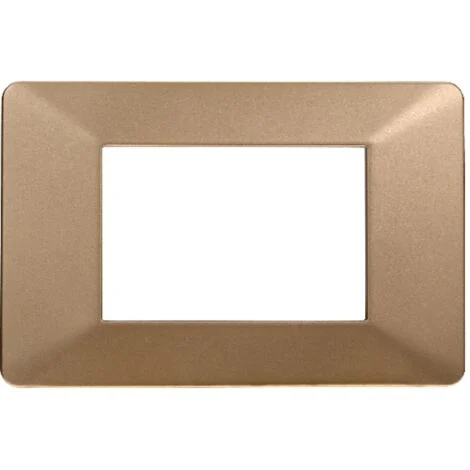 Placca compatibile Vimar Plana 3 moduli plastica colore oro Ettroit EV83311