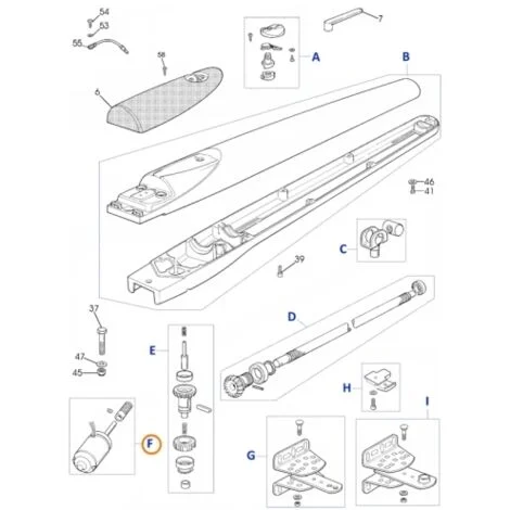 RMHWG2020 Gruppo Motore Elettrico WG10 WG10S Mhouse Ricambio Originale NICE RMHWG2020