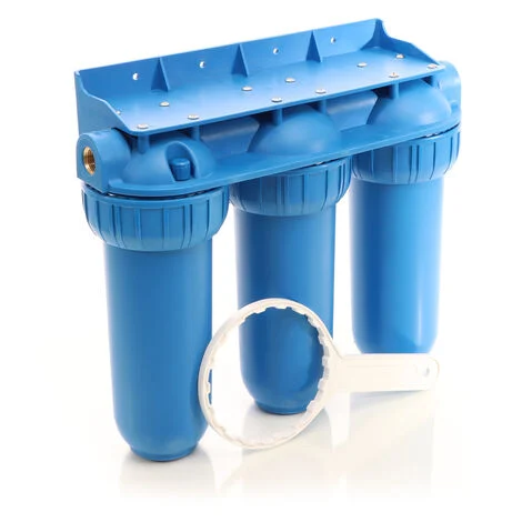 Naturewater Filtro dell'acqua a 3 livelli NW-BR10B5, con cartucce filtranti da 254 mm, attacco tubo 26,16 mm