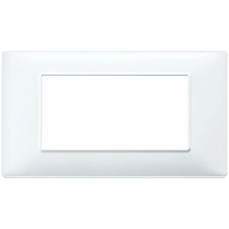 Placca Vimar Plana 4 moduli colore bianco in tecnopolimero 14654.01