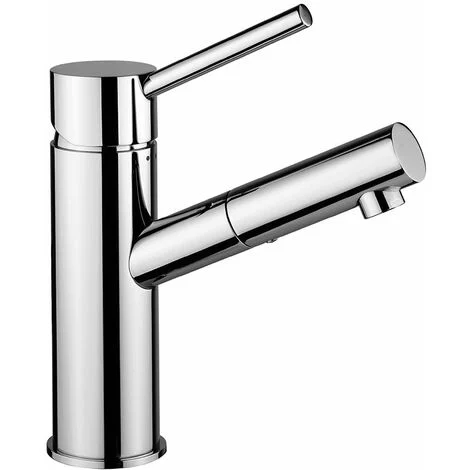 Miscelatore per lavabo in ottone cromato Paffoni Birillo BI071CRSenza piletta di scarico