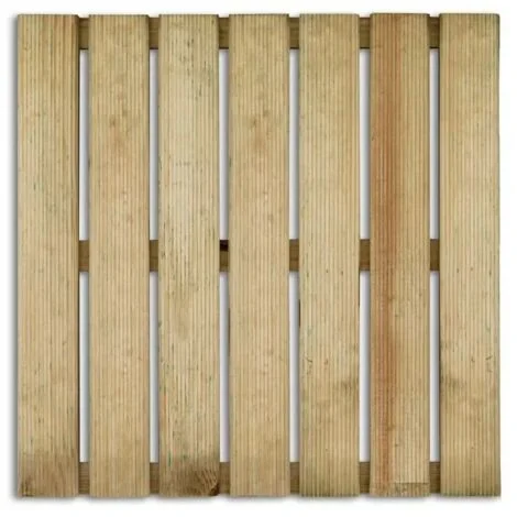 Mattonella 50x50 zigrinata in legno da esterno per terrazzo e giardino