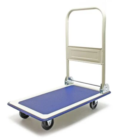 Carrello a pianale da magazzino max 150 kg con manico pieghevole