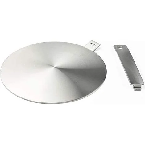 Adattatore per induzione, disco convertitore per piano cottura a induzione, piastra diffusore di calore con manico staccabile e base 20 cm