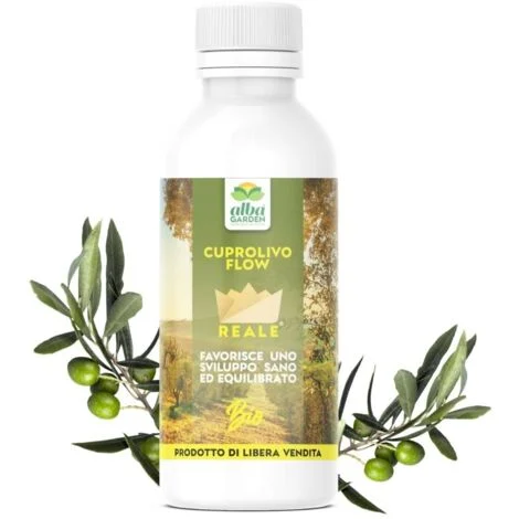 Cuprolivo Flow Rame e Zolfo Fungicida Bio Contro Oidio Mal Bianco Peronospora Ticchiolatura per Olivo Vite Agrumi x 1 Kg