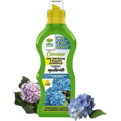 Concime Naturale Biologico, per Ortensie e Piante Acidofile Fertilizzante Liquido Concentrato per Abbondanti Fioriture x 1 Kg