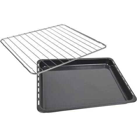eRicambi® Kit Leccarda Ripiano Teglia + Griglia per Forno, Compatibile con Rex Electrolux, Dimensioni: 466x385x40 (mm) Ricambi Originali Bundle Essential