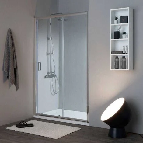 Porta Doccia Nicchia Scorrevole 110 Cm Cristallo TrasparenteNew Giada