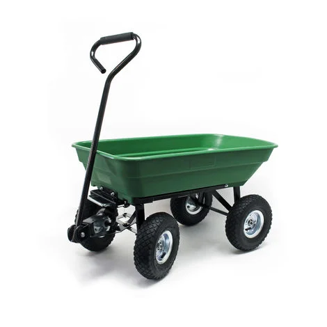 Wiltec Carrello da giardino ribaltabile, capacità 50 l, portata max 200 kg, Carretto a mano Carriola