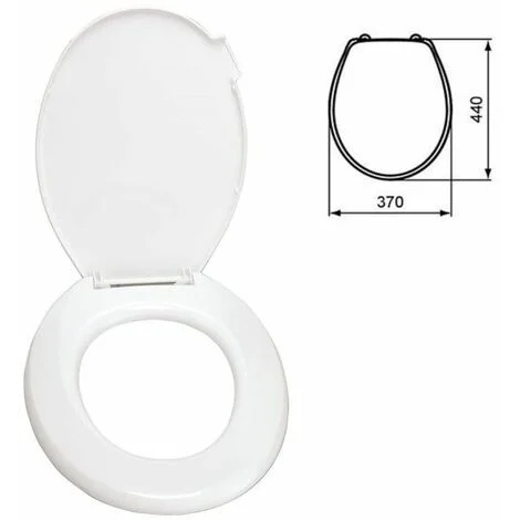 Sedile copriwater universale per bagno copri WC in plastica 44x36.5cm Art. 52993