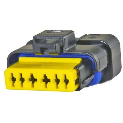 Connettore Sicma Miniseal maschio porta femmina 6 vie nero