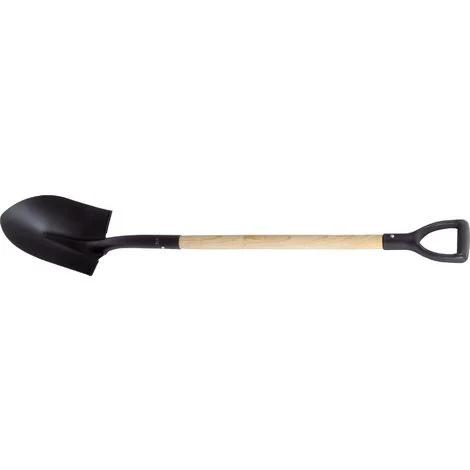 Pala in acciaio con manico in legno Stocker