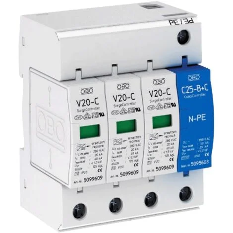 Limitatore di sovratensione Obo Betterman 20KA 3P+N + NPE 5094656