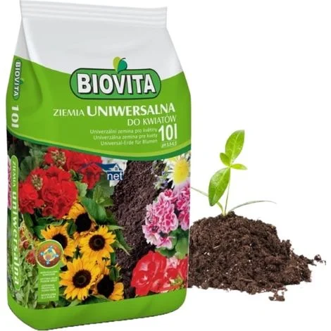 Terriccio universale per fiori da giardino, pH 5,5-6,5, 10 l