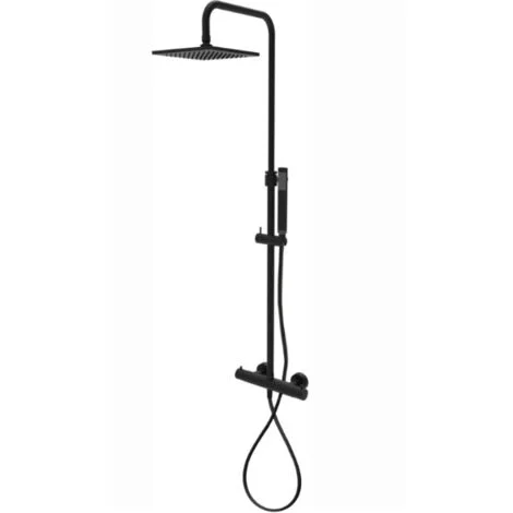 Colonna doccia regolabile Paffoni Birillo Square ZCOL641LIQNOOttone - Nero opaco