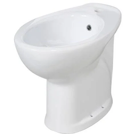 Bidet in ceramica alto 49 cm con 4 punti di fissaggio Idral Easy 10207Bianco