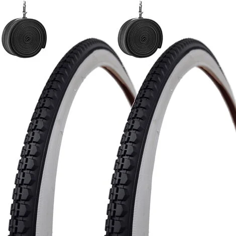 2 COPERTONI 26 X 1 1/2 + CAMERE PNEUMATICI 40-584 PER BICI BALLONCINO VINTAGE