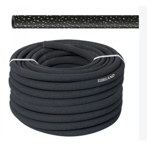 Ribimex PRTP50 Tubo Tubi Drop, Poroso, Lunghezza 50 m Nero,