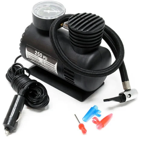 Wiltec Compressore portatile 12V 250 PSI fino a 17bar Aria compressa Pompa aria per accendisigari elettrico