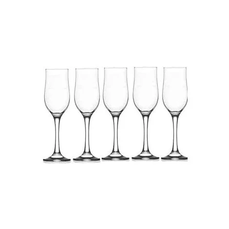 SET 6 CALICI FLORÌ FLUTE IN VETRO DA 195CC