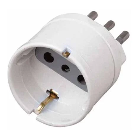 V-tac adattatore spina 16a presa 2p&43t 10a schuko max 1500w colore bianco 8720