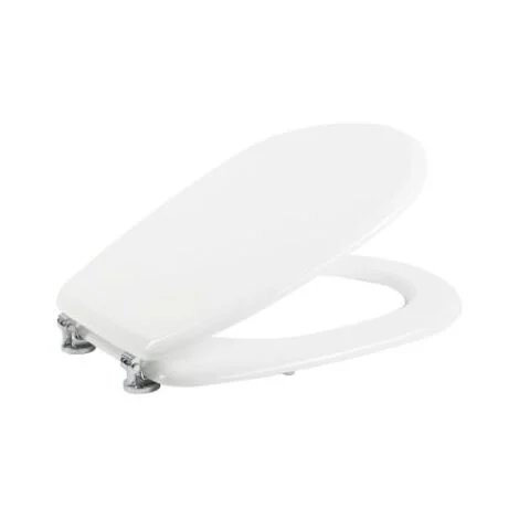 Sedile Wc bianco copriwater copriasse in mdf con coperchio mod. Liuto Fit