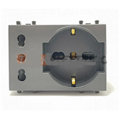 Ave presa schuko+bipasso 10/16a tekla 3moduli 44509015mb