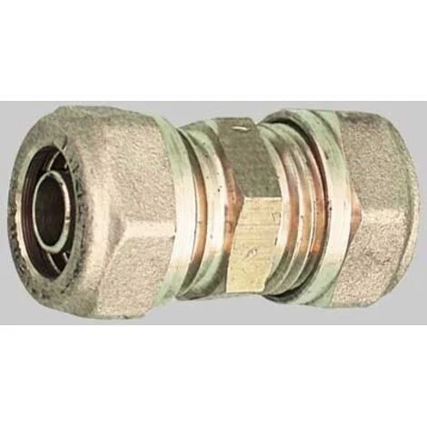 RACCORDO DIRITTO DOPPIO PER TUBO COBRA-PEX - 15 x 15 S. 2,5