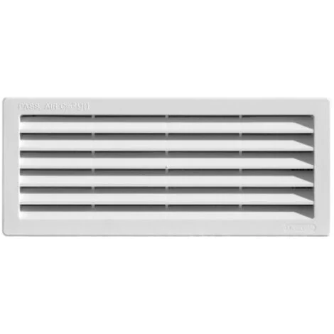 First Griglia da incasso con rete antinsetti L 254 X H 108 mm e foro 230 x 84 mm in ABS di colore bianco per ventilazione in ambienti interni ed esterni