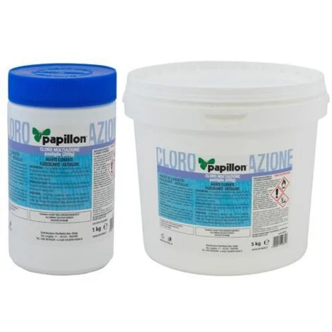 CLORO PISCINA PASTIGLIE 5KG MULTIAZIONE 200GR. PAPILLON