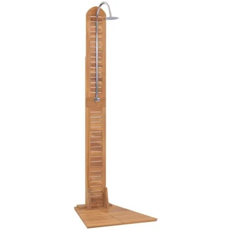 Doccia da Giardino in Legno Massello di Teak 70x75x204cm vidaXL