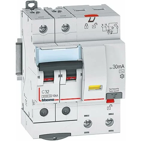 Interruttore Magnetotermico Differenziale BTDIN60 2P tipo AC In= 32A Idn= 0.03A